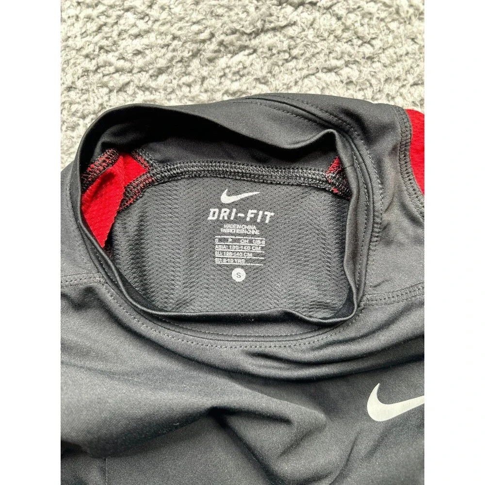 Nike Dri fit youth sz small red/black long sleeve